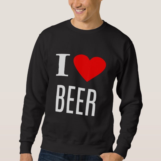 Sudadera Amo La Cerveza - Cerveza (Anverso)