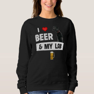 Sudadera Amo La Cerveza Y Mi Mamá De Laboratorio Negro Papá