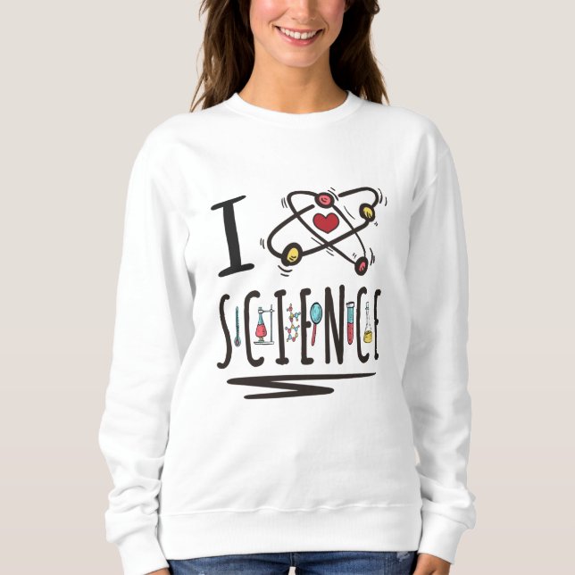 Sudadera Amo la ciencia (Anverso)