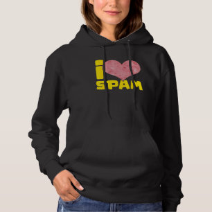 Sudadera Amo la comida enlatada de cerdo cocida Spam