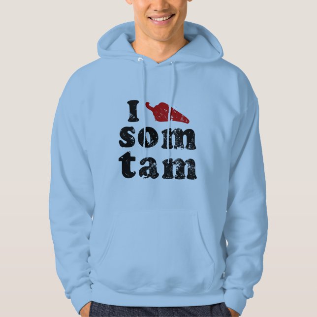 Sudadera Amo la comida tailandesa de Isaan del ❤ de Tam del (Anverso)