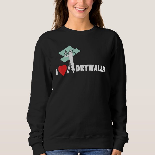 Sudadera Amo la construcción de drywall Drywall Conteur amo (Anverso)