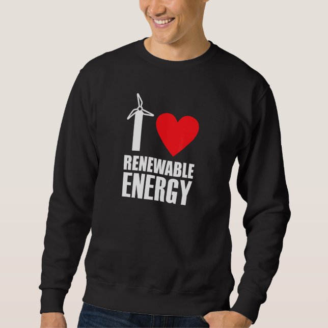 Sudadera Amo la energía renovable (Anverso)