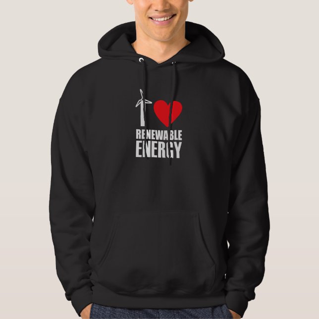 Sudadera Amo la energía renovable (Anverso)