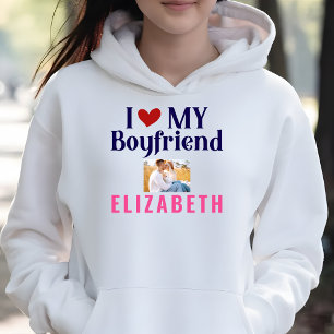 Sudadera Amo la foto de mi Personalizado novio