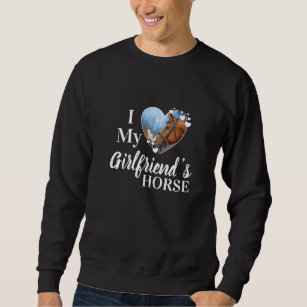 Sudadera Amo la foto personalizada del caballo de mi novia 
