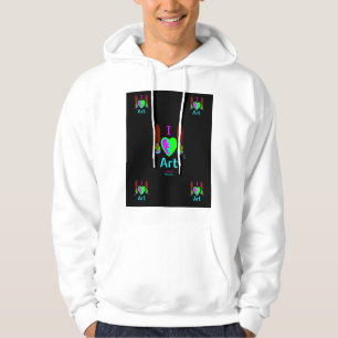 Sudadera Amo la Hoodie Pullover Blanca de los Hombres de Ar