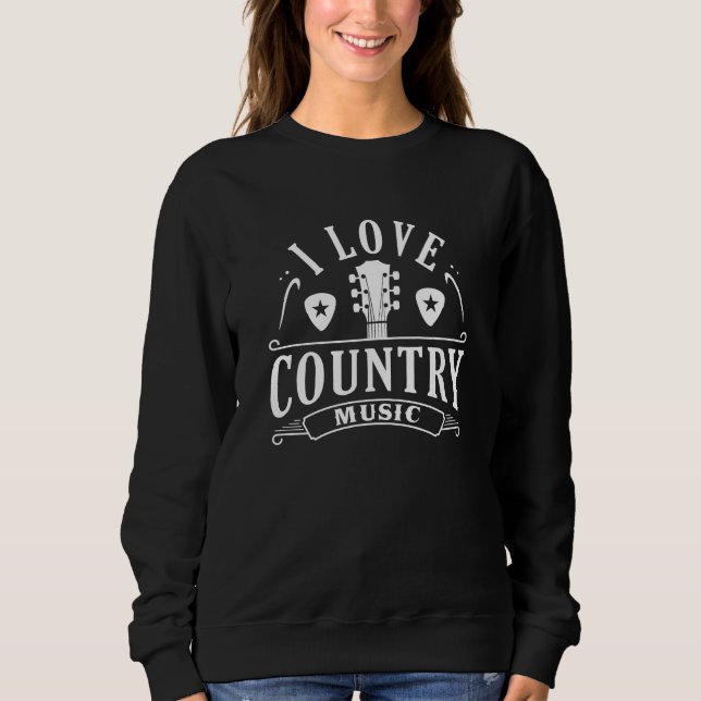 Sudadera Amo la música country (Anverso)
