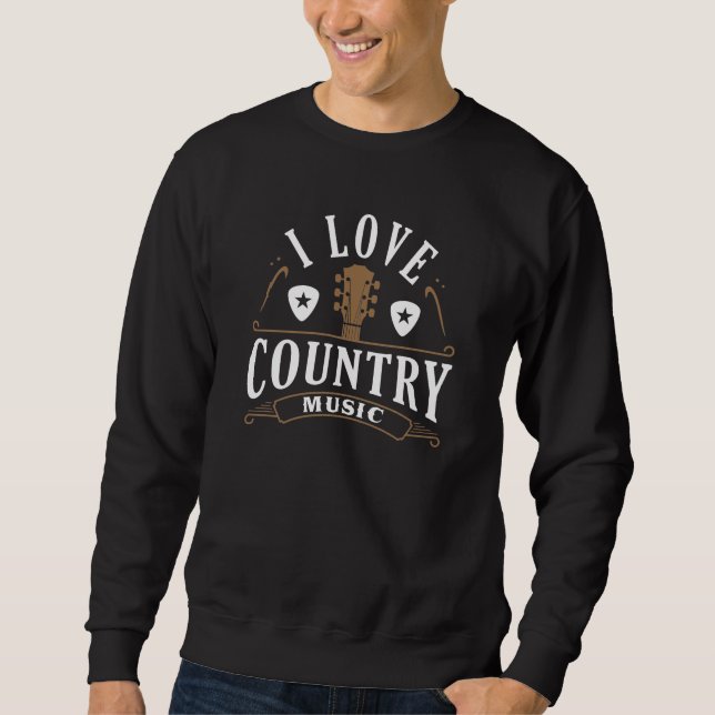 Sudadera Amo la música country (Anverso)