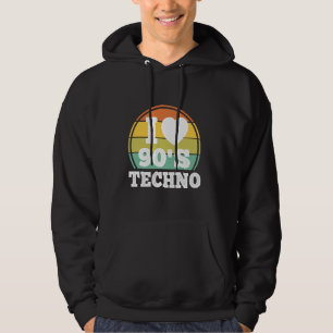 Sudadera Amo la música de baile tecno de los 90 Concierto d