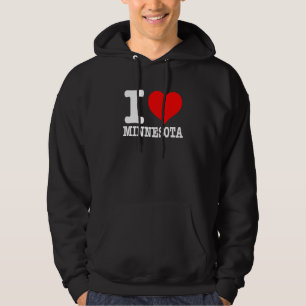 Sudadera Amo la ropa de Minnesota - Corazón Minnesota Parpa