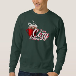 Sudadera Amo la temporada acogedora Escritura Blanca