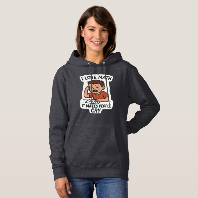 Sudadera Amo las matemáticas - Funny Personalizado Pegatina (Anverso completo)