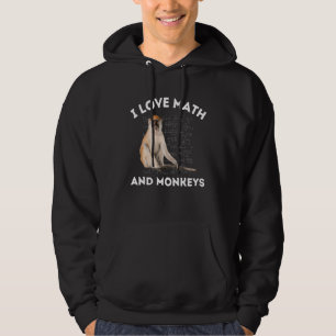 Sudadera Amo las matemáticas y los monos Amante de los mono