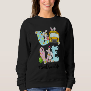 Sudadera Amo lindo conejito choferes de autobús escolar Vid