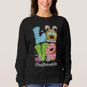 Sudadera Amo lindo conejito choferes de autobús escolar Vid