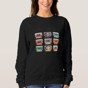 Sudadera Amo los 80 cinta de casete retro Fiesta de los 80 
