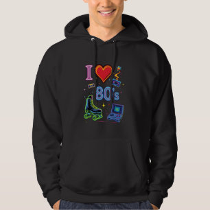 Sudadera Amo los 80's Celebración Retro Nostálgica Clásica
