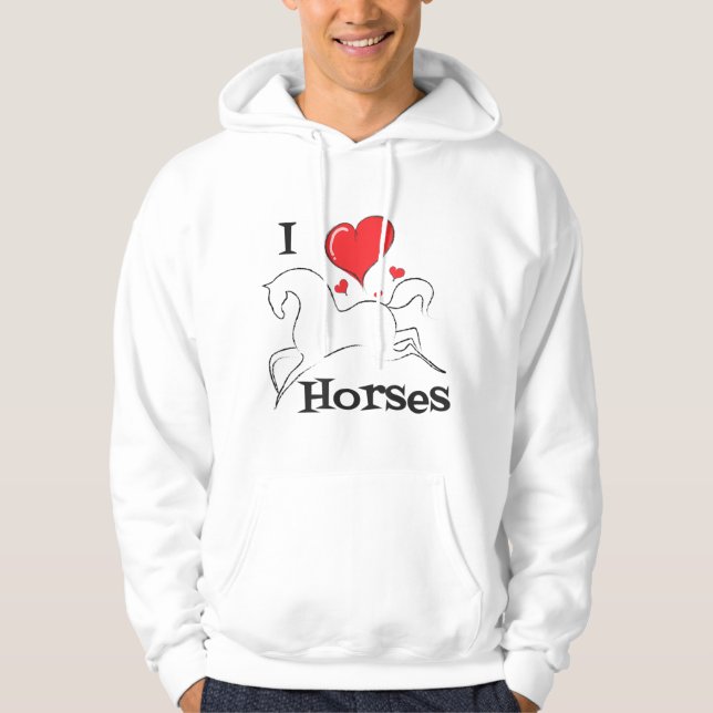 Sudadera Amo Los Caballos... Corazón Caballos... Camiseta C (Anverso)