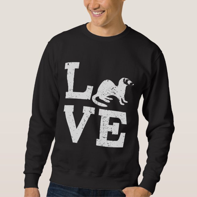 Sudadera Amo los hurones (Anverso)