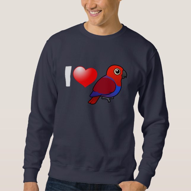 Sudadera Amo los loros de Eclectus (femeninos) (Anverso)
