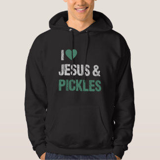 Sudadera Amo los pepinillos y Jesús divertido amante de los