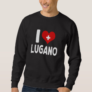 Sudadera Amo Lugano - Bandera Suiza Amante