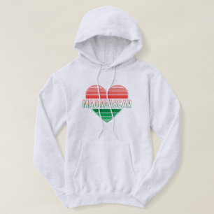 Sudadera Amo Madagascar, corazón malgache