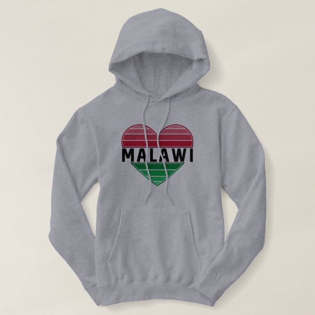 Sudadera Amo Malawi, el corazón de Malawi (Diseño del anverso)