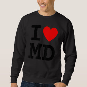 Sudadera Amo Maryland MD Bandera del Estado Corazón Baltimo