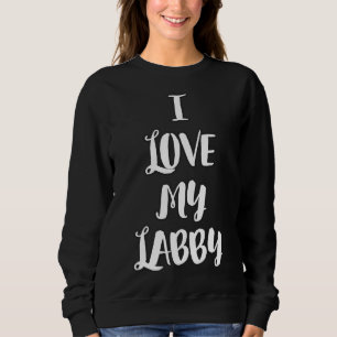 Sudadera Amo Mi Blanco Labrador