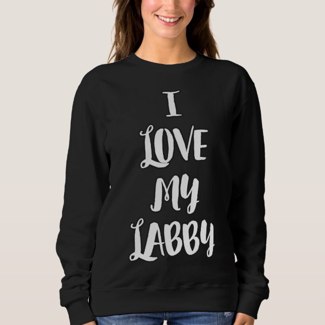 Sudadera Amo Mi Blanco Labrador (Anverso)