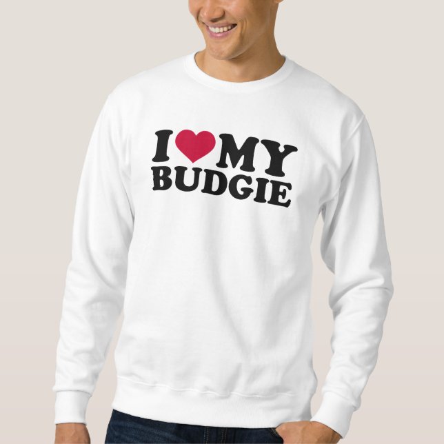 Sudadera Amo mi budgie (Anverso)