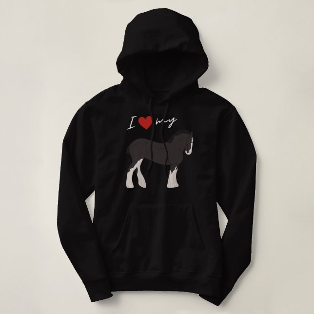 Sudadera Amo mi Caballo Shire para Mujeres y Hombres Premiu (Diseño del anverso)