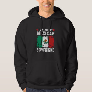 Sudadera Amo Mi Caliente Novia Mexicana Pareja Bandera De M