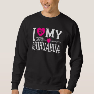 Sudadera Amo Mi Chihuahua Yo Perro Amo A Las Damas Chicas P