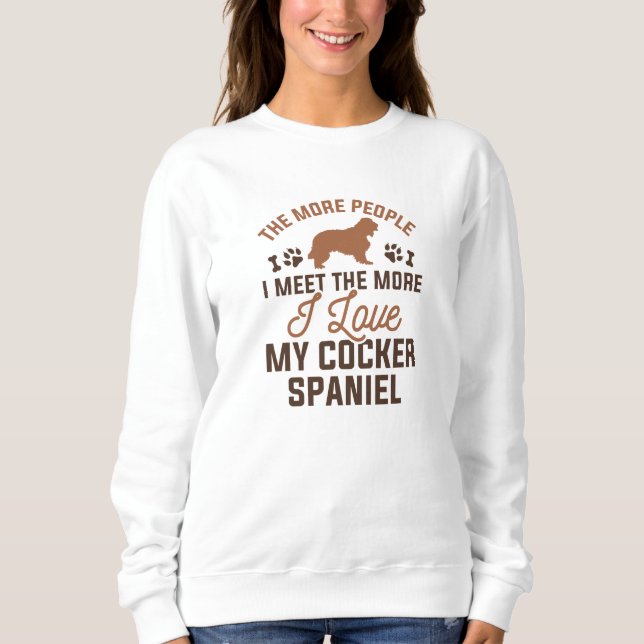 Sudadera Amo Mi Cocker Spaniel (Anverso)