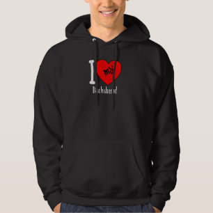 Sudadera Amo Mi Corazón De Raza De Perro Dachshund
