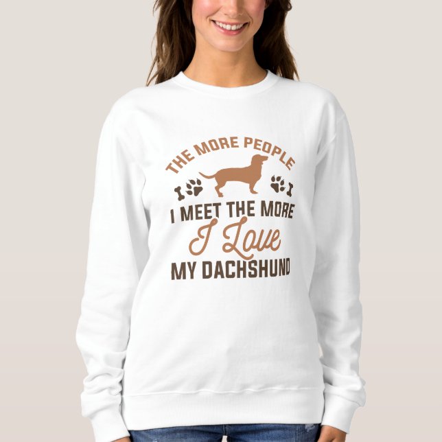 Sudadera Amo Mi Dachshund (Anverso)