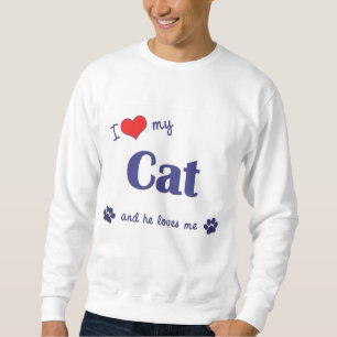 Sudadera Amo mi gato (el gato masculino)