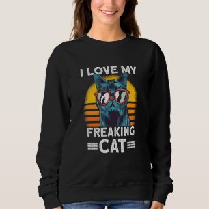 Sudadera Amo Mi Gato Gato Gato Gato Gatito Cutto Furioso