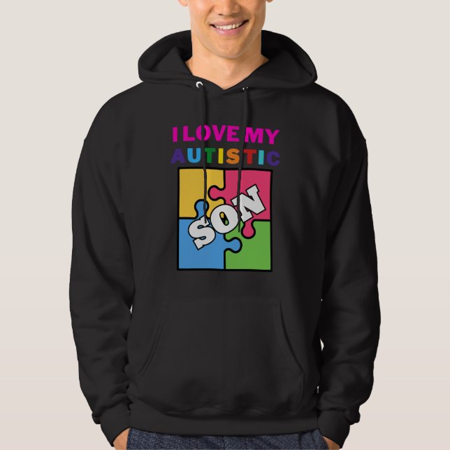 Sudadera Amo Mi Hijo Autista Conciencia De Autismo (Anverso)