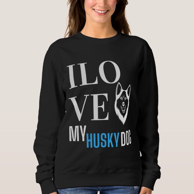 Sudadera Amo Mi Husky (Anverso)