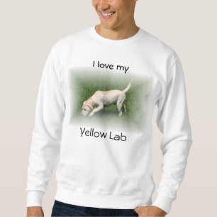 Sudadera Amo mi laboratorio amarillo