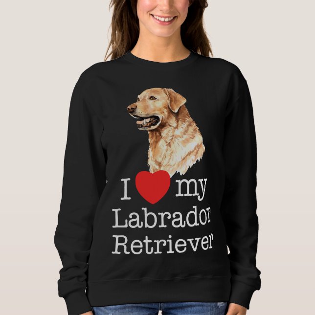 Sudadera Amo Mi Labrador Recuperador (Anverso)