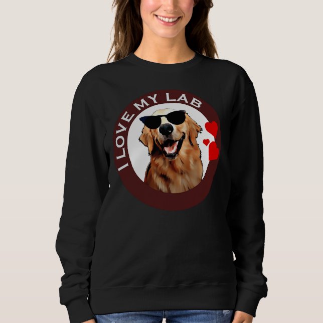 Sudadera Amo Mi Labrador Recuperador Brown (Anverso)