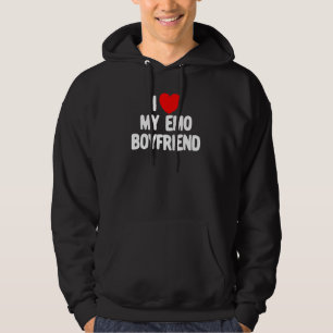 Sudadera Amo Mi Novio De Emo Corazón Rojo Me Encanta Mi Emo