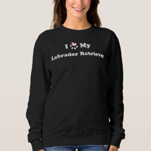 Sudadera Amo Mi Paw De Perro Corazón Recuperador De Labrado