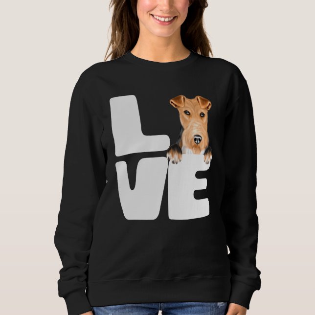 Sudadera Amo Mi Perro Fox Terrier De Wire (Anverso)