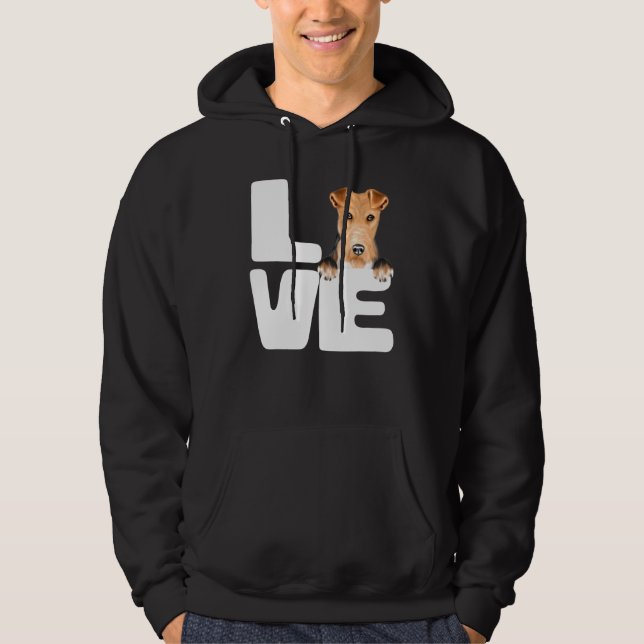 Sudadera Amo Mi Perro Fox Terrier De Wire (Anverso)